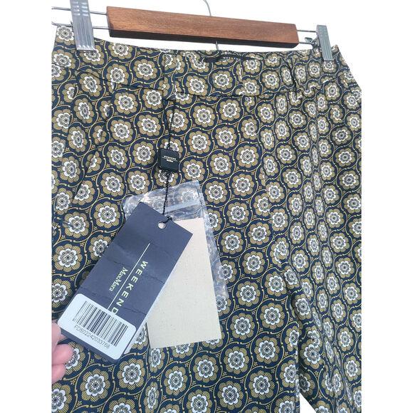 Weekend Max Mara Astrale Printed Cigarette Slim Long Trouser US Size 4 NWT - Picture 2 of 9